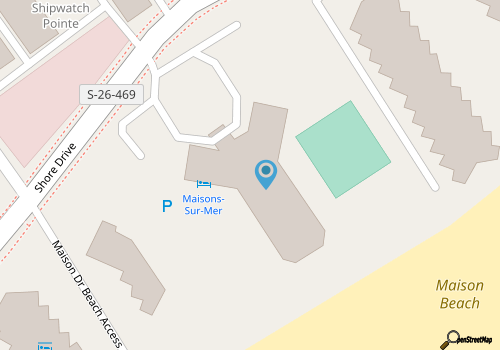 Oceanfront condo w/ pool & balconies map location