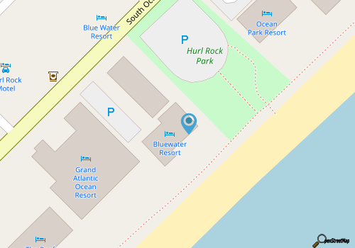 Oceanfront Bluewater Resort 206 - Updated Condo map location