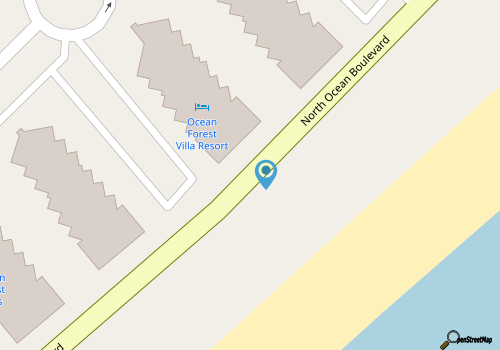 Best Beachfront View - Myrtle Beach D108 Ocean Forest Villas map location