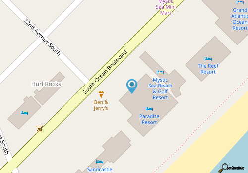 Oceanview Room with 2 Queen Beds sleeps 4 map location