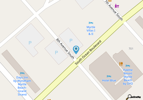 3100 SqFt Villa with 6 bedrooms, 5 bathrooms in Central Myrtle Beach map location