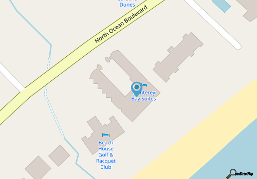 Beachfront close to all Myrtle Beach attractions w/beach access, pool, hot tub map location