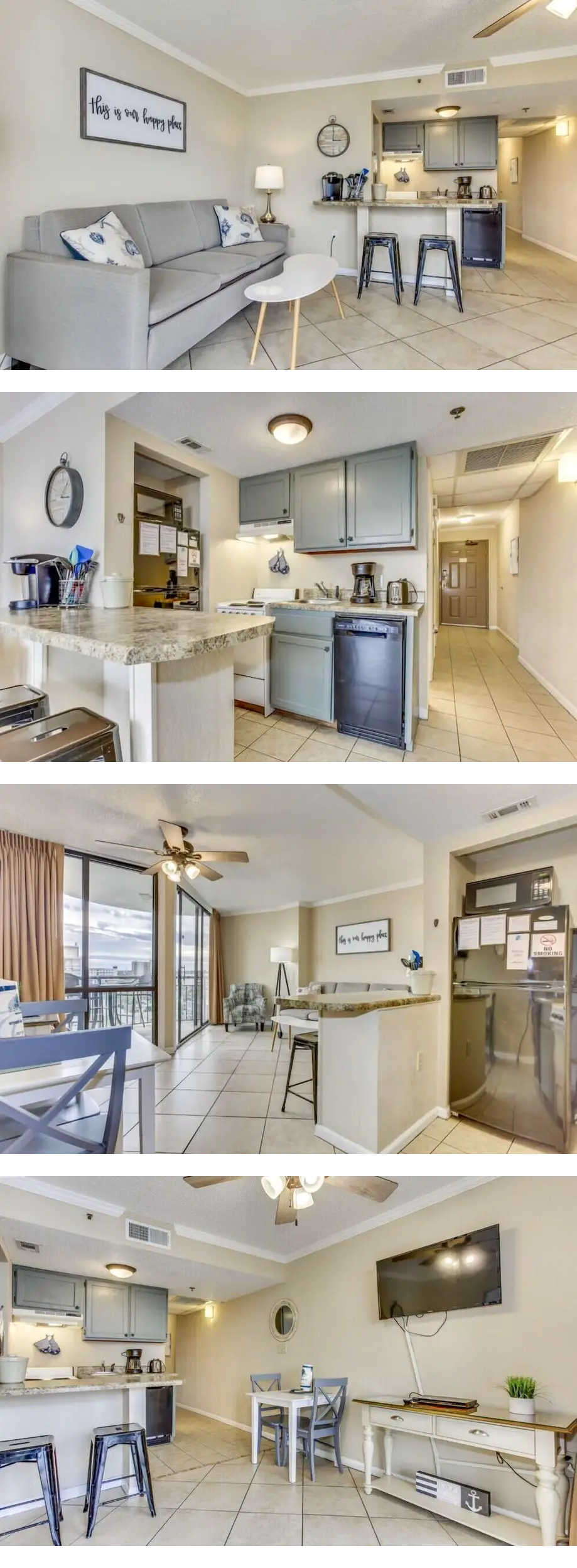 OceanView 1BR Condo w Balcony at Meridian Plaza