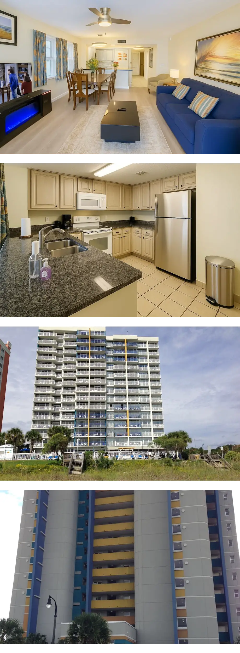 Beachfront 2-bedroom condo steps to Myrt...