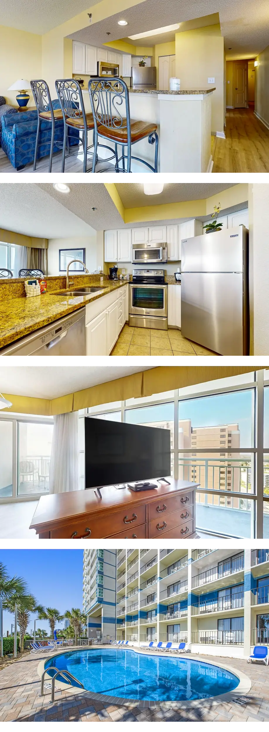 15th floor condo w/partial ocean view, p...