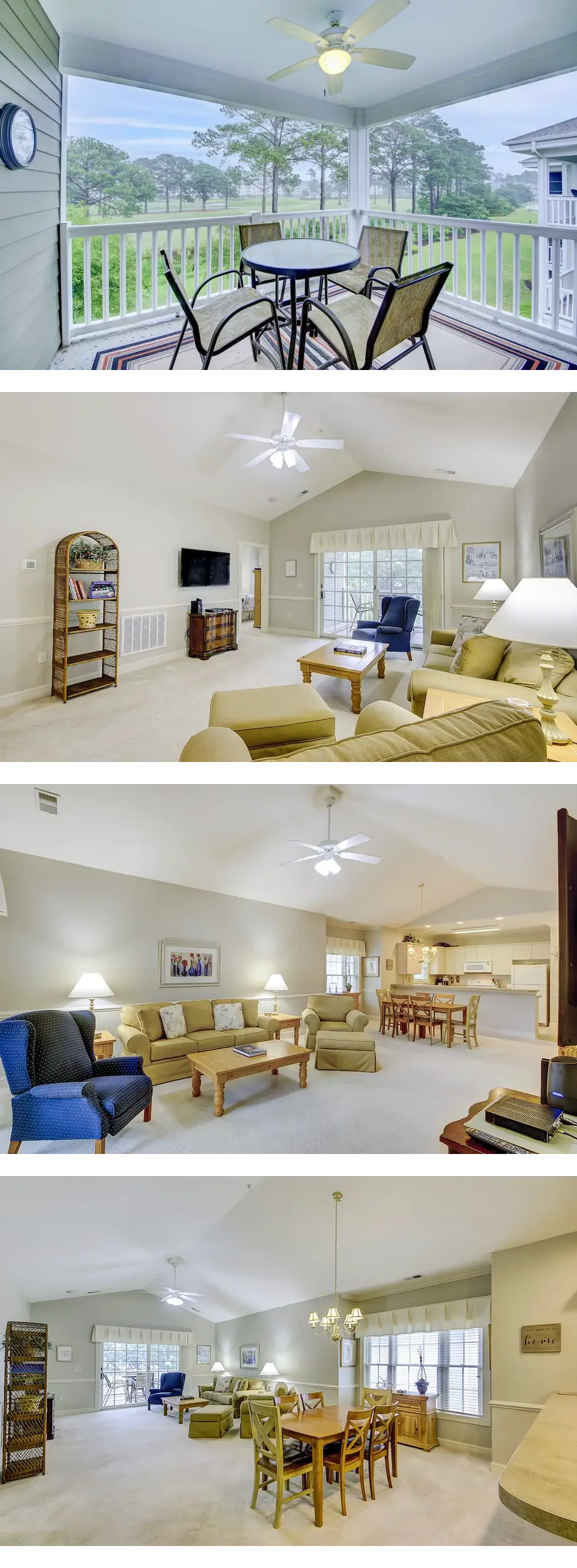 Golf course adjacent condo with WiFi, washer/dryer, & AC, plus pool access