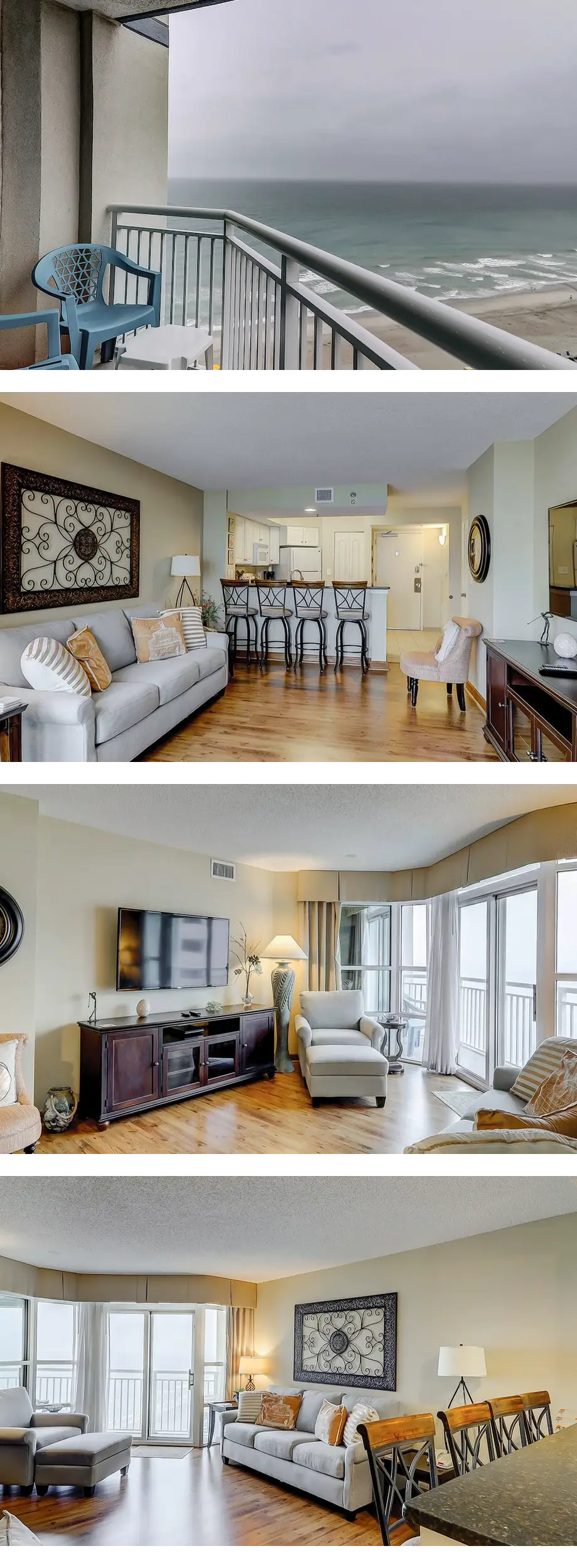 Beautiful beachfront condo with pool, hot tub, beach access, & washer/dryer