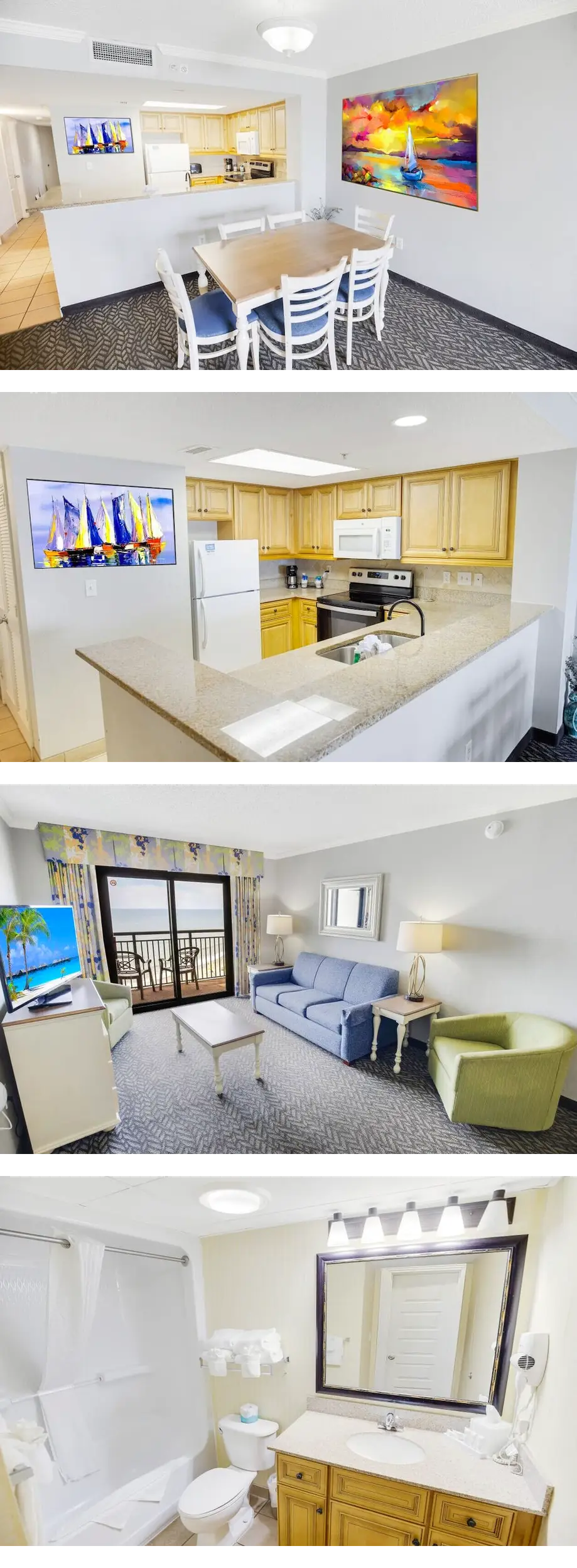 3BR/2 BA Oceanfront condo with Waterpark