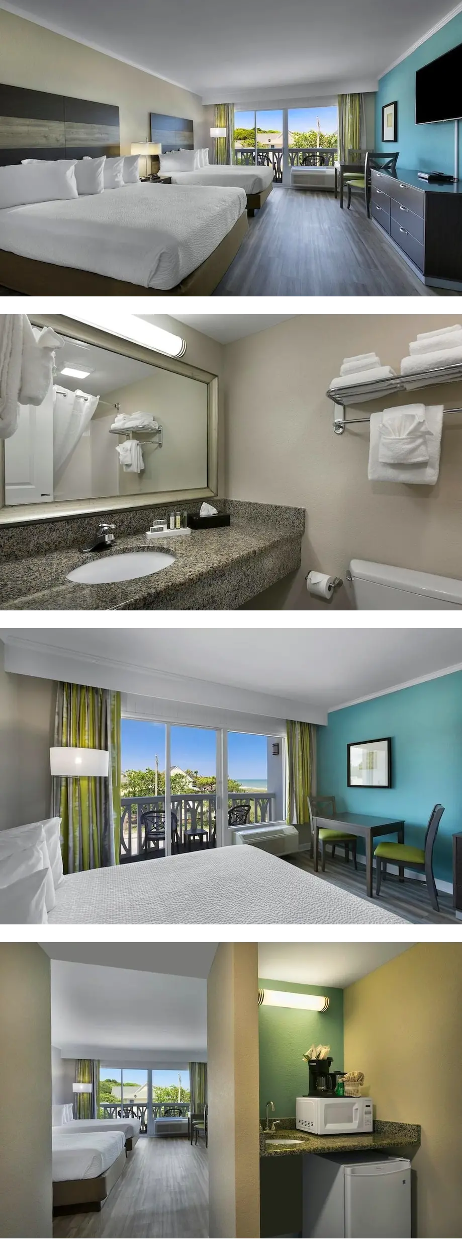 3rd Floor Oceanview Room Sleeps 4 with 2...