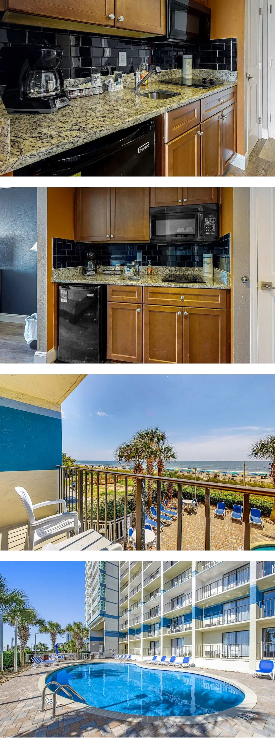 Second-floor oceanfront studio with AC &...