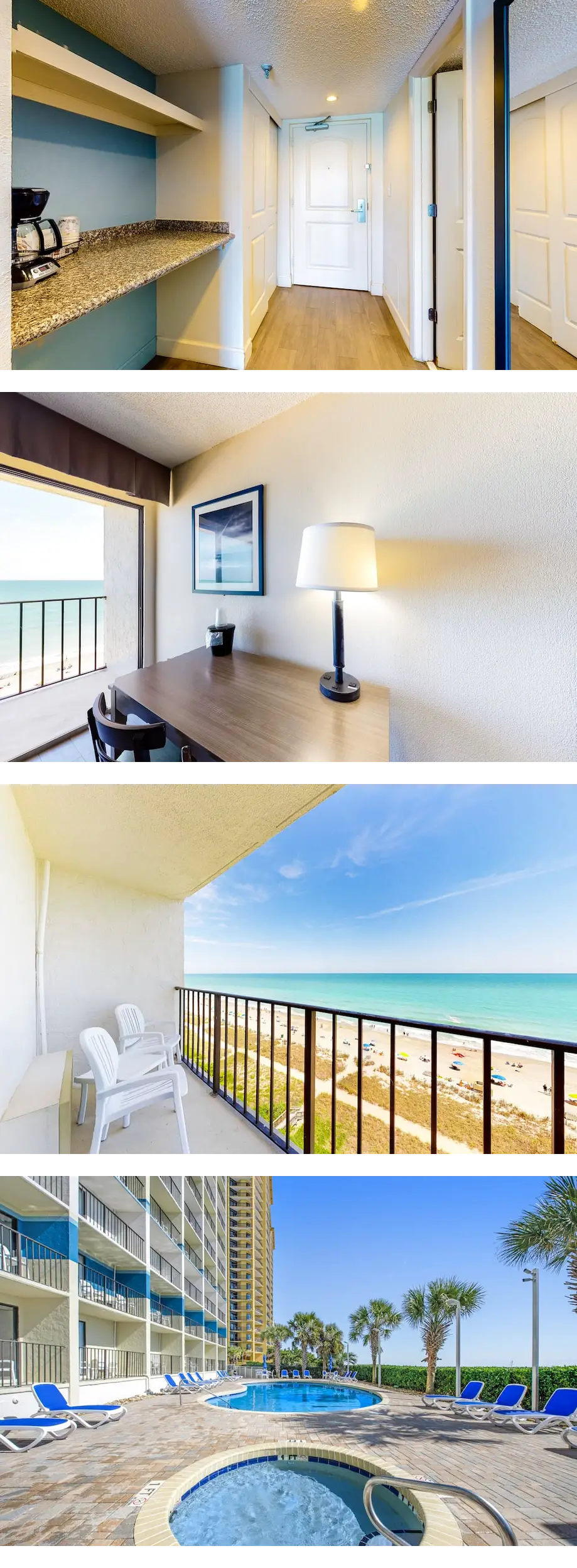 9th-floor oceanfront studio with AC, poo...