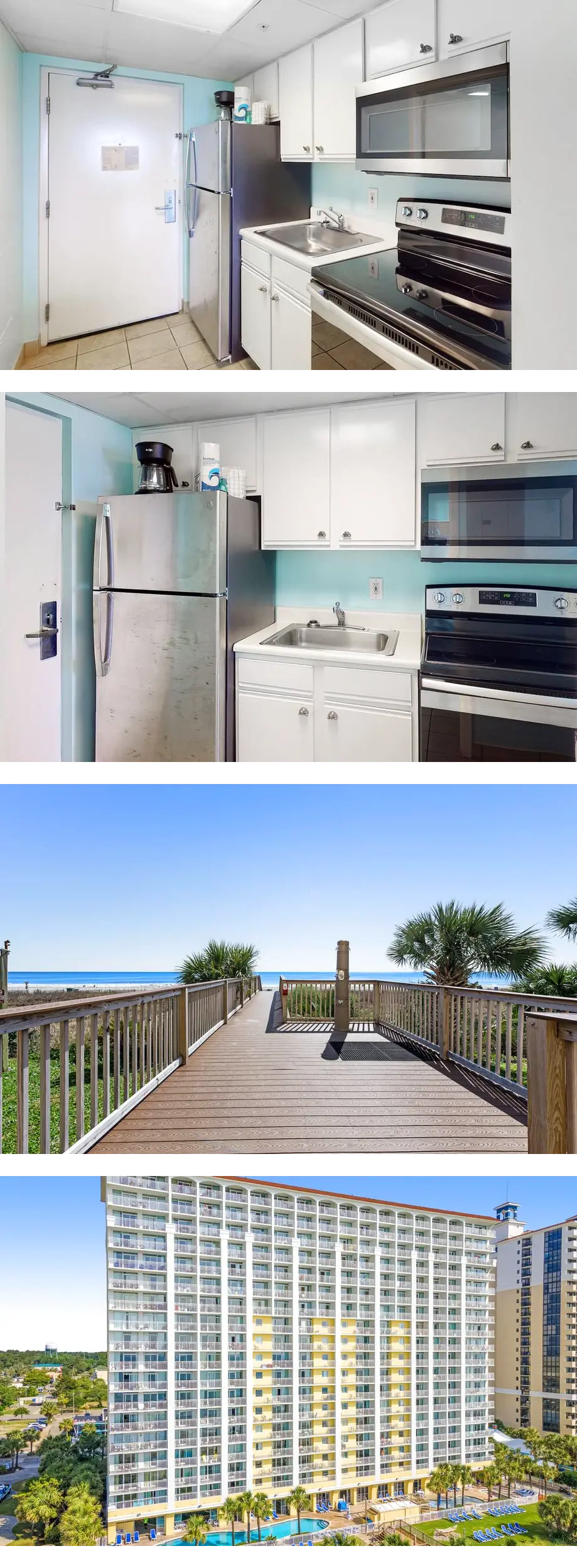 3rd-floor oceanfront studio with AC, bal...