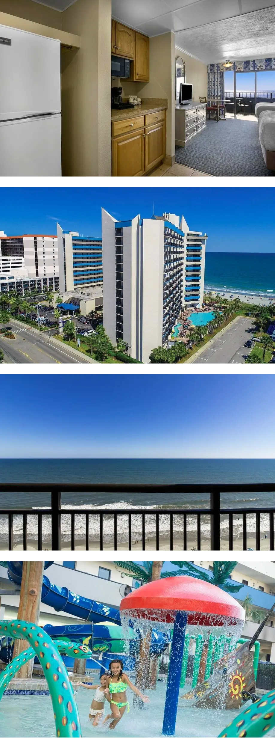 Ocean Oasis 14th Floor Two Queen Oceanfront Room