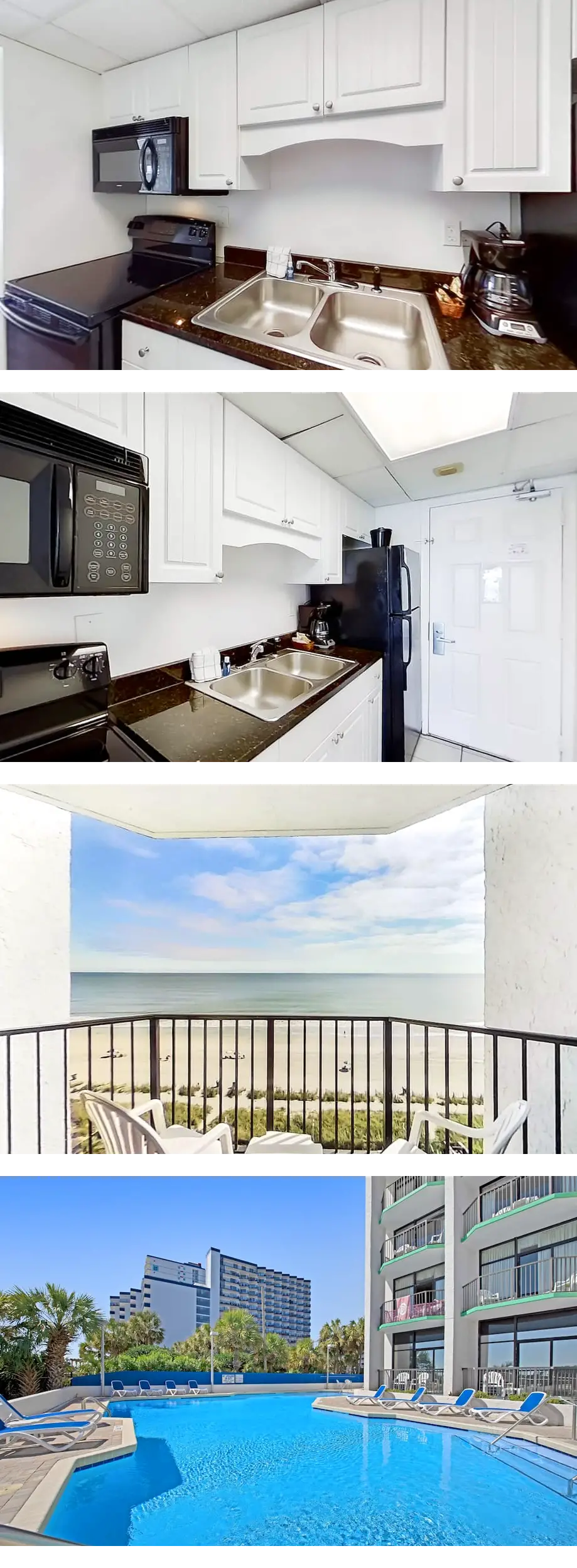 8th Floor Oceanfront Snowbird Friendly Studio w/ Shared Pool/Hot Tub, AC, WiFi