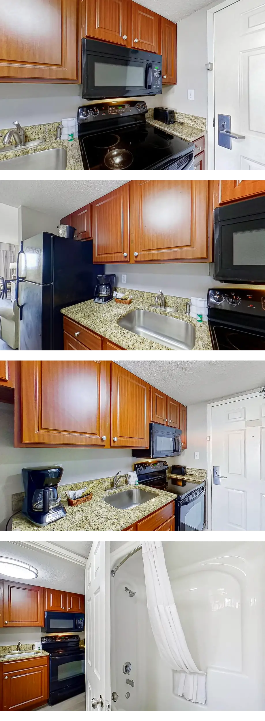 3rd-floor ocean-view studio with pool, hot tub, AC & WiFi - snowbird-friendly