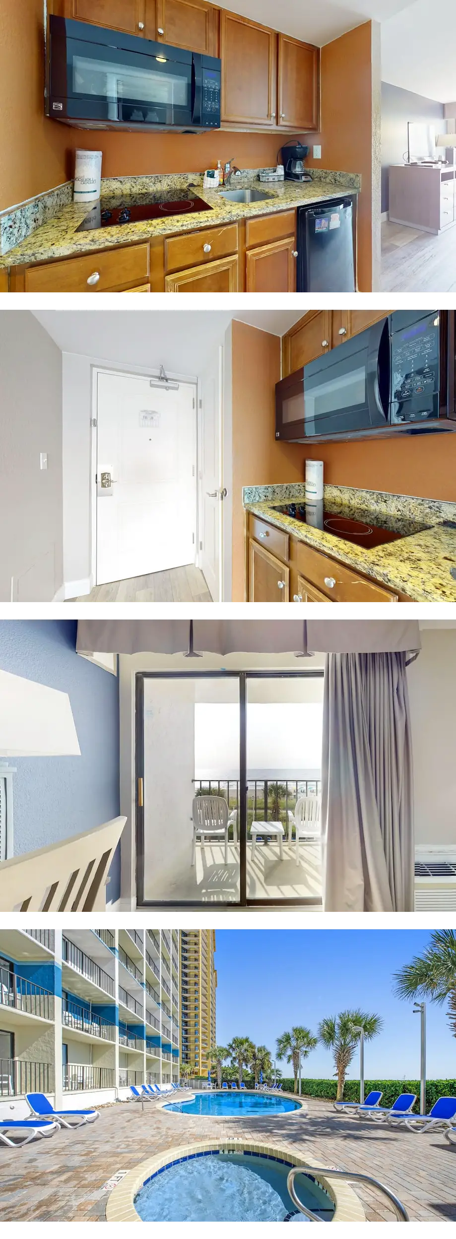 3rd-floor oceanfront studio with AC, poo...