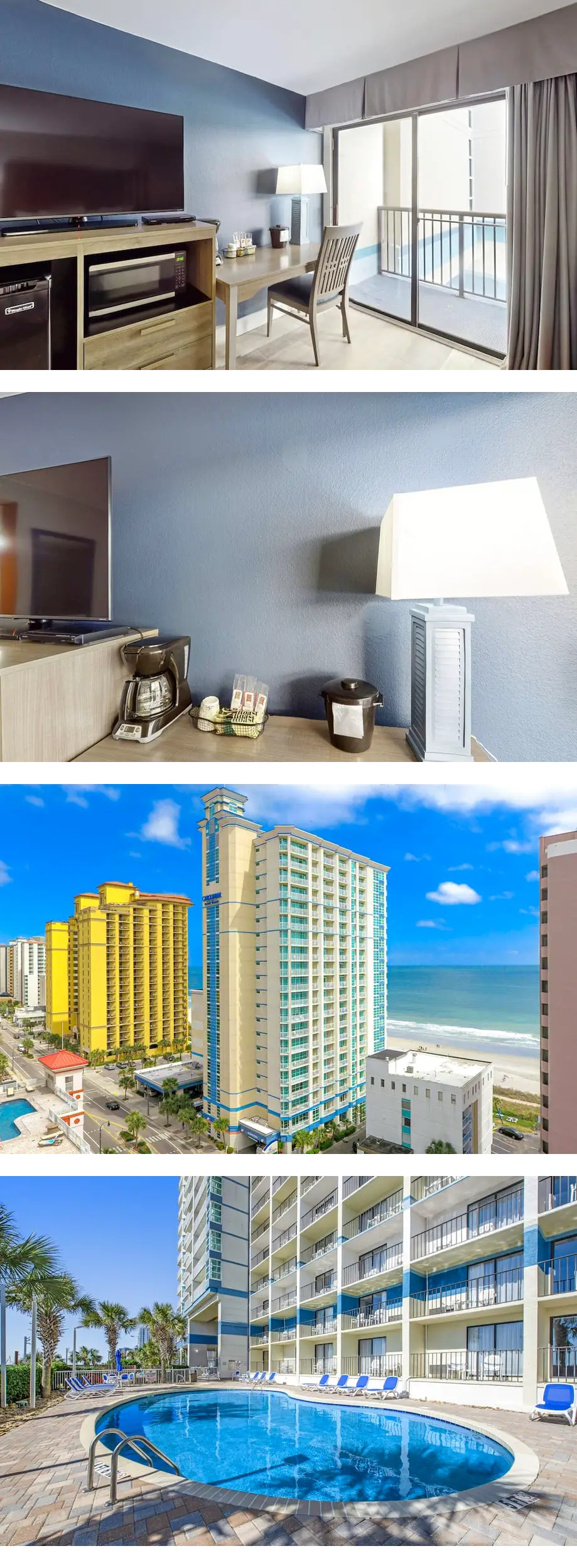 4th-floor studio with pool, hot tub, bre...