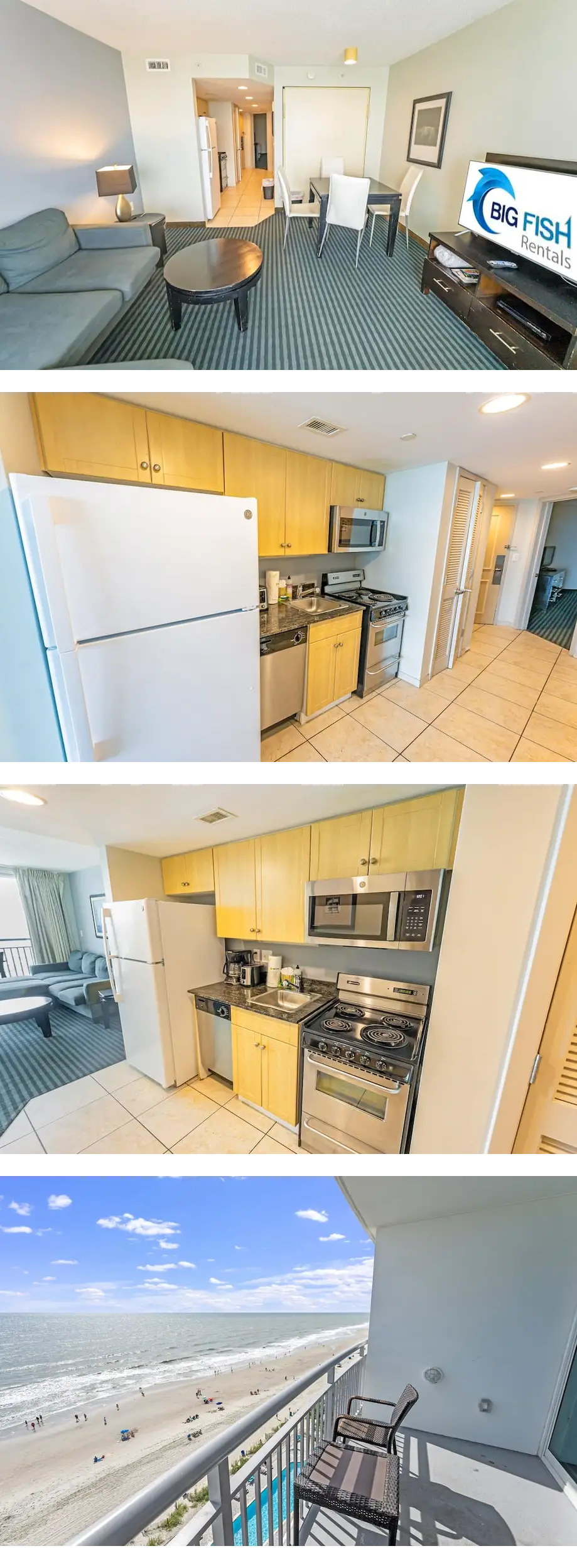 Modern Decor 1BR Direct Ocean Front View...