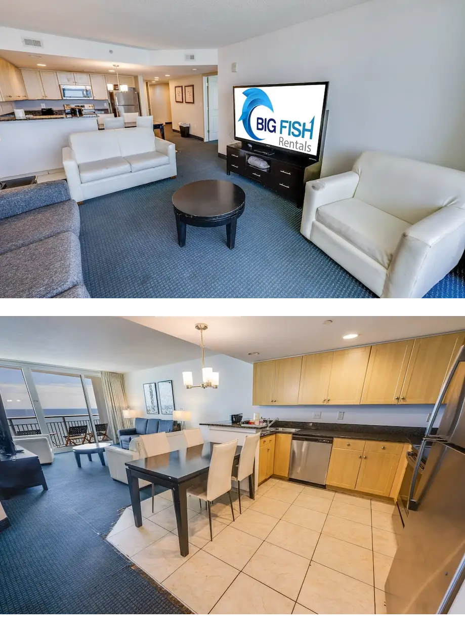 Beachfront condo with balcony & resort p...