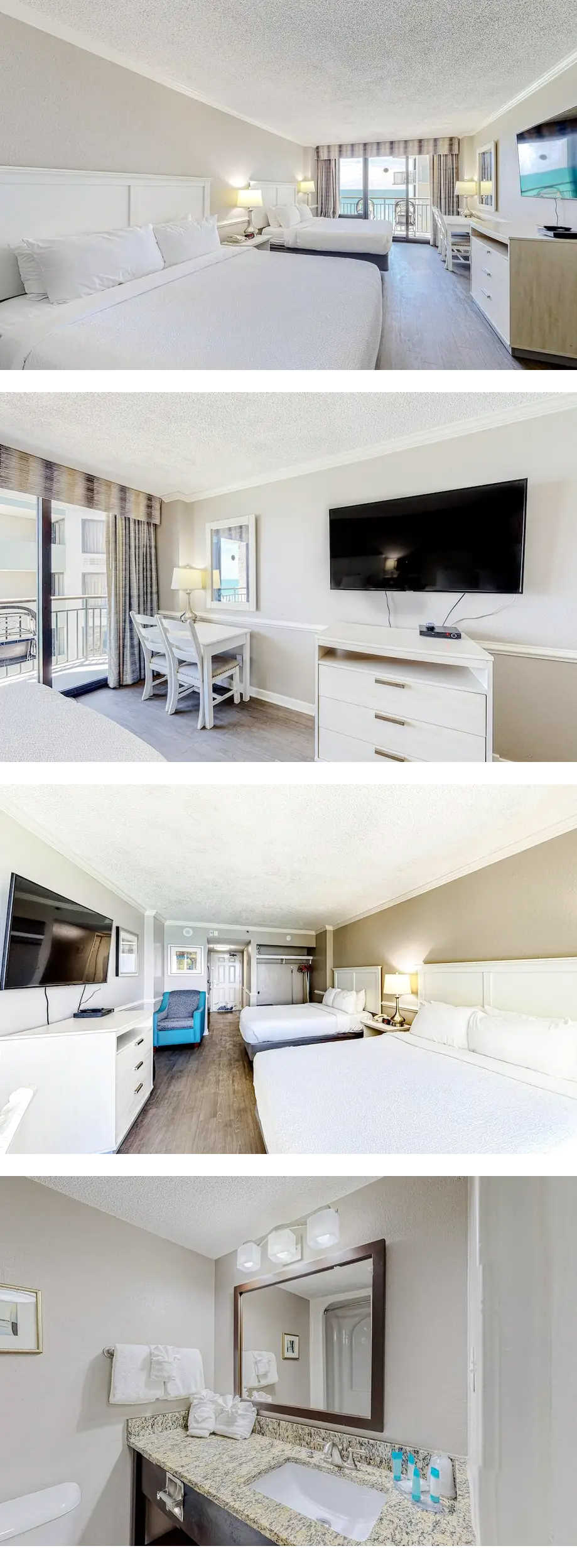 Oceanfront Studio w/ Two Queens + Beach ...